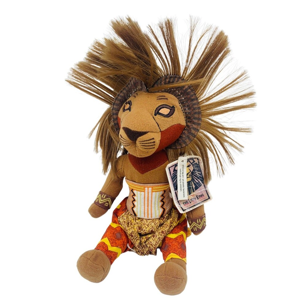 Disney Lion King Broadway Musical 11" African Simba Stuffed Animal Plush Toy